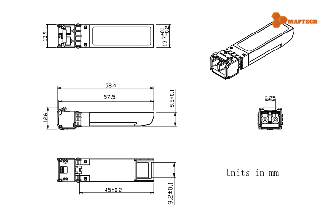 Module quang SFP 10G 10km 1310nm | Maptechvn.com