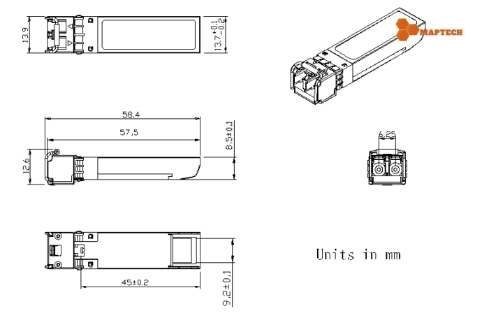 Module quang SFP 10G 40km 1550nm LC | Maptechvn.com