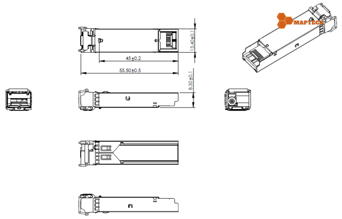 Module quang SFP 1G BIDI 1310nm 1550nm 10km | Maptechvn.com