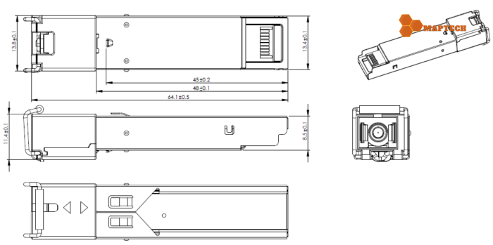 Module quang SFP 1G 20km 1310/1550nm 20km SC | Maptechvn.com