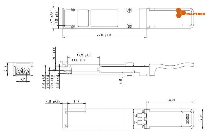 Module quang SFP 40G 40km ER4 1310nm |maptechvn.com