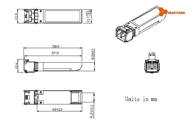 Module quang SFP 6G 40km 1550nm | Maptechvn.com